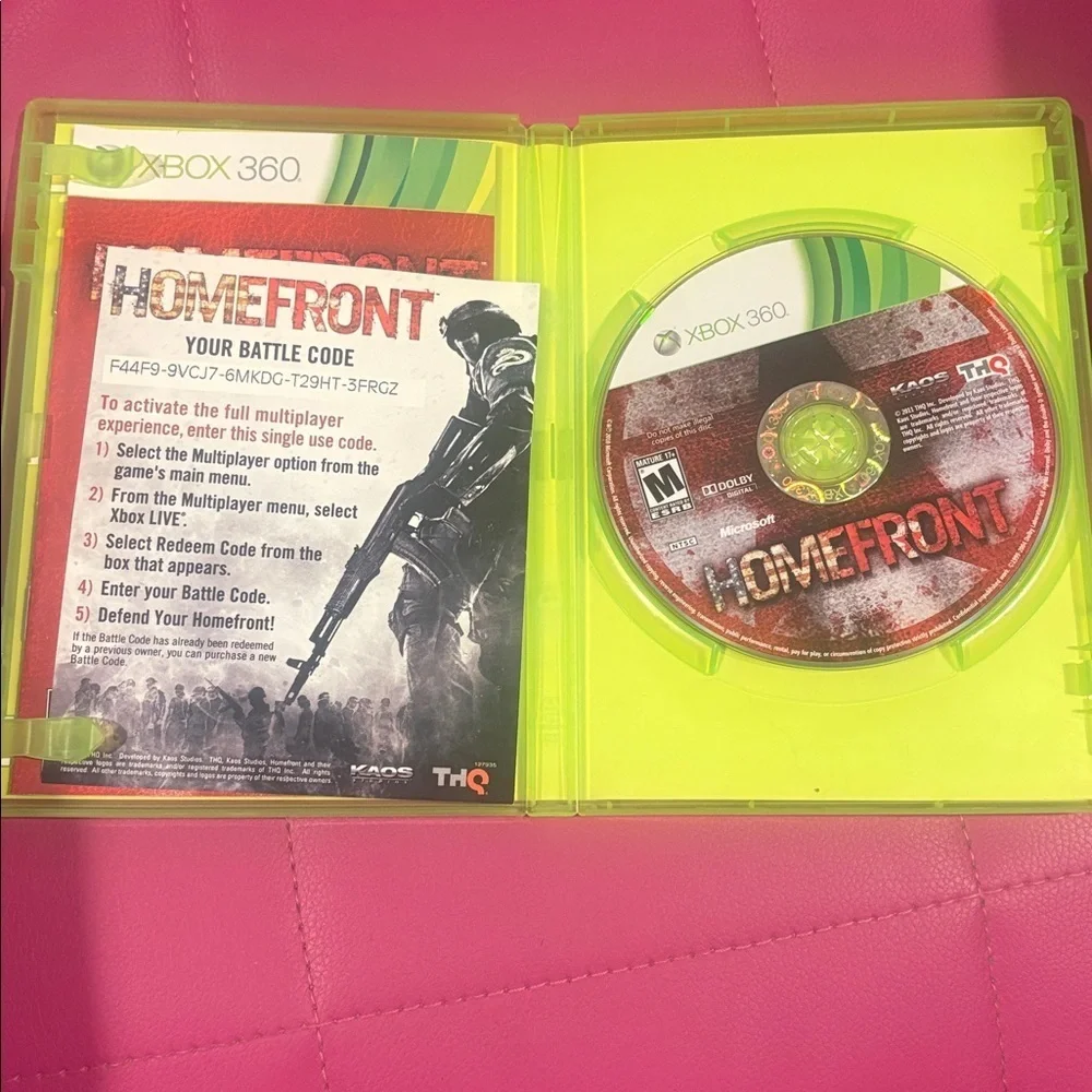Homefront Microsoft Xbox 360 2011 Complete with Manual CIB Tested